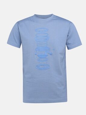 Aarong Light Blue Graphic Tee - S